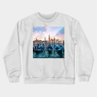 Gondolas in Venice watercolor Crewneck Sweatshirt